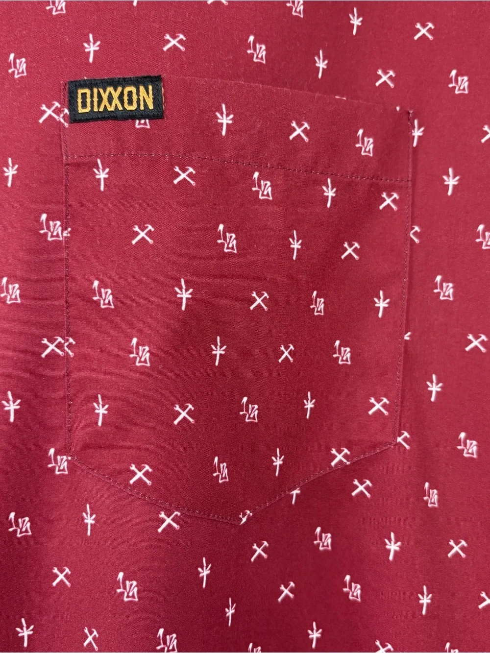 Dixxon Flannel Co Low Rider Red Tool Print Button Short Sleeve Shirt